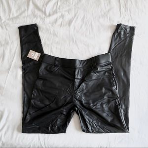 Faux Black Leather Pants